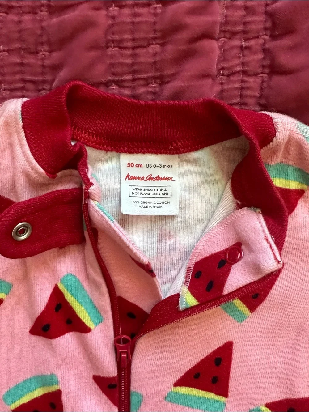 Hanna Andersson Watermelon Print Baby Summer Sleeper
